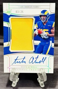 2021 Panini National Treasures TUTU ATWELL Rookie Patch Auto Silver Holo #03/25 - Picture 1 of 2