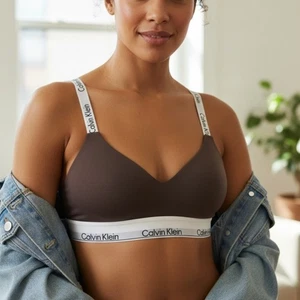 Neu ohne Etikett Calvin Klein Bralette Modern Cotton ungefüttert ohne Etikett - Bild 1 von 4