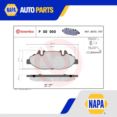 Juego Pastillas Freno Compatible con MERCEDES VITO W639 3.7 Delantero 04 a 08 M112.976 Brembo Nuevo Foto 1 de 4