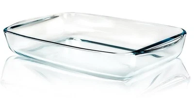 Auflaufform aus Glas Lasagneform eckig mit Deckel – Auflauf  Kuchenform - Bild 1 von 4