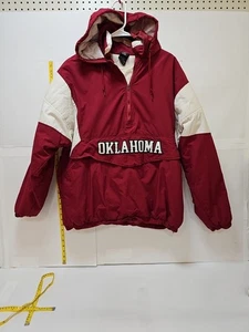 Vintage 90s Starter Oklahoma University OU Crimson 1/2 Zip Jacket Gr. L Football - Bild 1 von 23