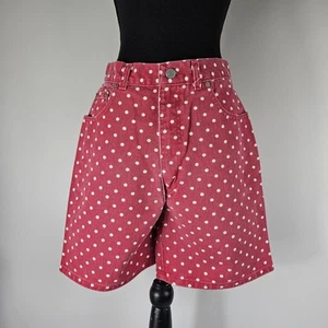 SOSTANZA High Waisted Vintage 80s Shorts Polka-dot Navy/White Womens Size 7 - Picture 1 of 10
