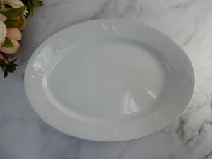 Antike Ironstone T.&R BOOTE England weiße ovale Platte 15" geprägt - Bild 1 von 5