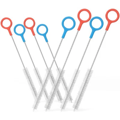 Juego de 8 cepillos de limpieza de alta resistencia - Limpiadores de pajita extra largos para metal y... Foto 1 de 4