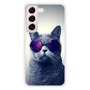 Coque en silicone renforcé imprimée compatible Samsung Galaxy S22 Chat à lunette - Photo 1 sur 6