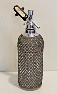 Botella Seltzer de malla de alambre Sparklets vintage con cargador de CO2 - Imagen 1 de 23
