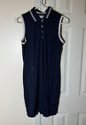 Callaway Golf Dress Women's Sz S Navy Blue Collared Sleeveless Polo Opti-Dri