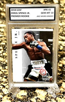 ERROL SPENCE JR. 2018 LEAF PREMIER ROOKIE #PR-41 GRADED GEM-MT 10 . COA! - Image 1 of 3