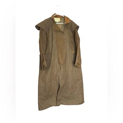 Abrigo de equitación DRIZA-BONE Australia Overlander largo completo piel aceitera encerada de colección talla 6 Foto 1 de 4