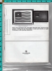 "Glowing U.S.A. Flag" The Winfield Collection Woodcraft Pattern # PC14 UNCUT - Picture 1 of 2