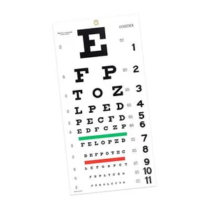 Eye Chart Visual Acuity Measuring 56cmx27cm for Physical Examination Center - Picture 1 of 7