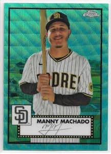 2021 Topps Chrome Platinum Anniversary Manny Machado Aqua Wave Refractor #203 - Picture 1 of 2