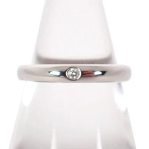 [Used] TIFFANY Pt950 Diamond Stacking Band Ring / US size 4.5-5 / g503-55 - Picture 1 of 9