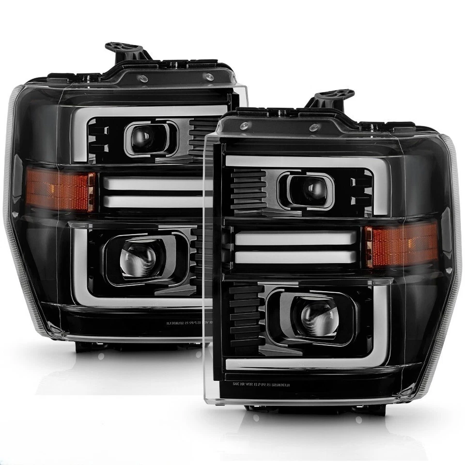 Upgrade LED Headlights For 2008-2018 Ford E-150 250 350 Projector Pair w/LED DRL - Image 1 of 4