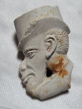 Rare Antique Victorian Head Tobacco Clay Pipe Mudlarking Find Decorative