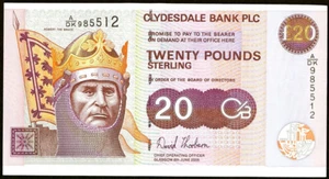Scotland Clydesdale Bank PLC 20 libras COMM. Pick-229F 6 de junio de 2005 nítido AUNC - Imagen 1 de 2