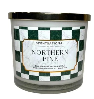 Vela Scentsational Northern Pine mezcla de soja natural, 26 oz Foto 1 de 4