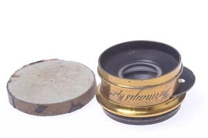 ✅ HERMAGIS ANTIQUE BRASS GRAND ANGLE APLANAT NO.8 LENS 4X5”? LF CAMERA - Picture 1 of 8