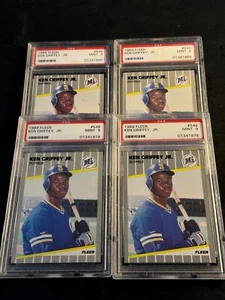 LOTE DE INVERSIÓN DE (4) TARJETAS DE NOVATO 1989 KEN GRIFFEY JR. FLEER #548 PSA 9 (A06) - Imagen 1 de 1