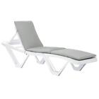 Resol Master Sun Lounger & Cushion Set Outdoor Garden Patio Furniture Grey