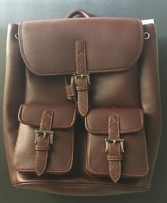 HERMOSA MOCHILA DE CUERO SINTÉTICO ROBERT GRAHAM MARRÓN GUIJARRO RRR Foto 1 de 4