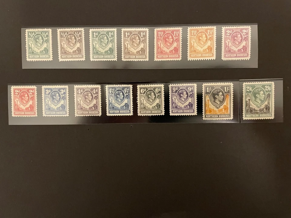 Northern Rhodesia 1938-52 SC #25/41  MH MINT hinged, partial set, CV US $47 - Image 1 of 1
