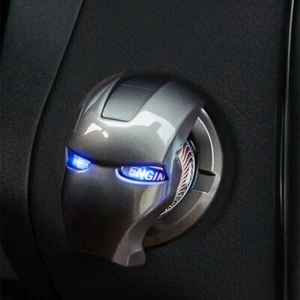 Iron Man Coche Start Stop Interruptor Pulsador Cubierta 3D Coche Interior Accesorios - Imagen 1 de 6