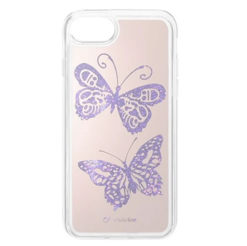 Custodia protettiva glitter Cellularline Stardust Fly Apple iPhone 6 7 8 - Immagine 1 di 1