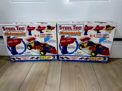 Remco Vintage Steel Tec Construction Toy Lot Motormania Power Wrench Power Motor - Image 1 of 4