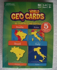 Jeu de cartes géo du monde géographie éducative 50 pays et capitales - Photo 1 sur 4