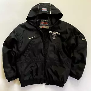 VINTAGE Raiders Jacket Adult Small Black Nike Pro Line NFL RARE READ - Picture 1 of 14