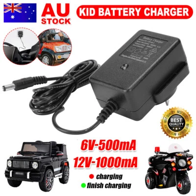 6V/12V Kids Car Battery Charger Electric Toys Motorcycle Scooter Power Adapter - image 1 of 4