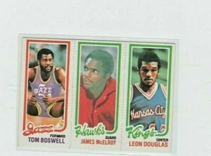 Tarjeta de baloncesto 1980-81 Topps Tom Boswell James McElroy Leon Douglas #85 27 238 - Imagen 1 de 2
