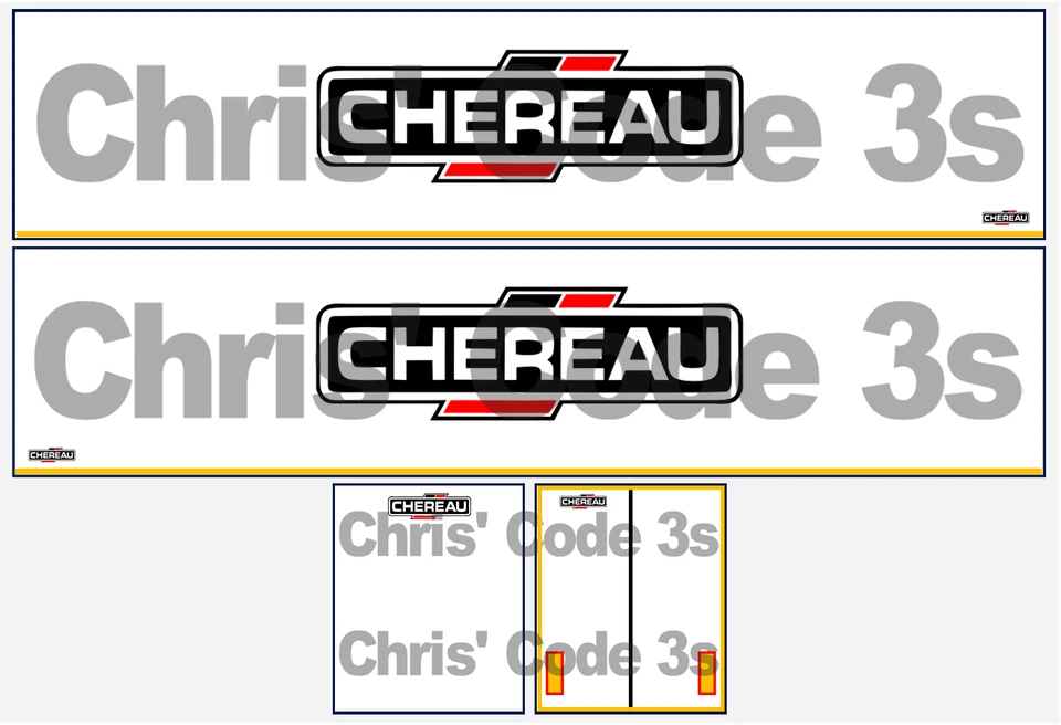 Code 3 Adhesive Vinyl Trailer Decals - Chereau - 1/50 1/76 1/148 1/64 1/87 - Image 1 of 1