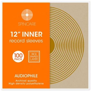 100x 12" Inch Anti Static Inner Vinyl LP Record Sleeves | SPINCARE AUDIOPHILE - Picture 1 of 5