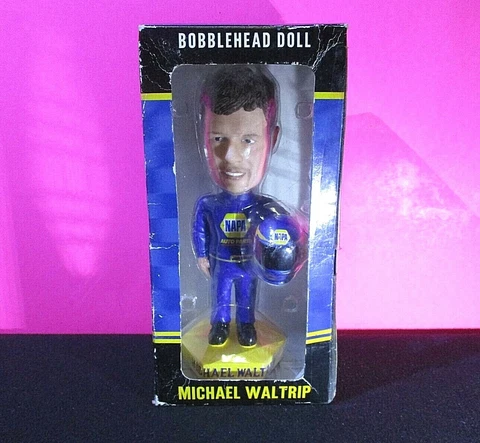 Michael Waltrip Bobblehead NAPA Racing #15 NASCAR, Car Racing, Dale Earnhardt Cover