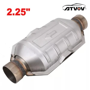 2.25" Universal High Flow Spors Cat Catalytic Converter 400 Cell Stainless Steel - Picture 1 of 9