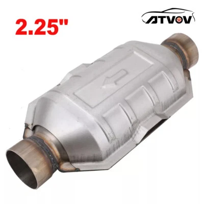 2.25" Universal High Flow Spors Cat Catalytic Converter 400 Cell Stainless Steel - Image 1 of 4
