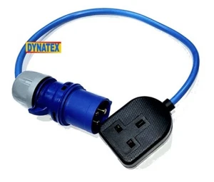 Cable de alimentación de conexión para caravana enchufe de 16 amperios generador a enchufe de 13A NUEVO - Imagen 1 de 11
