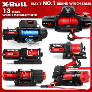 X-BULL 12V Electric Winch 3000lbs 4500lbs 14500lb Synthetic Rope ATV Boat 4WD - Picture 1 of 103