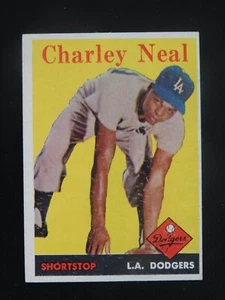 Tarjeta de béisbol 1958 Topps #16 Charley Neal (EX) - Imagen 1 de 2