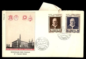 Mayfairstamps Vatican FDC 1959 Pope Pius XI Patti Lateranensi Combo First Day Co - Picture 1 of 2