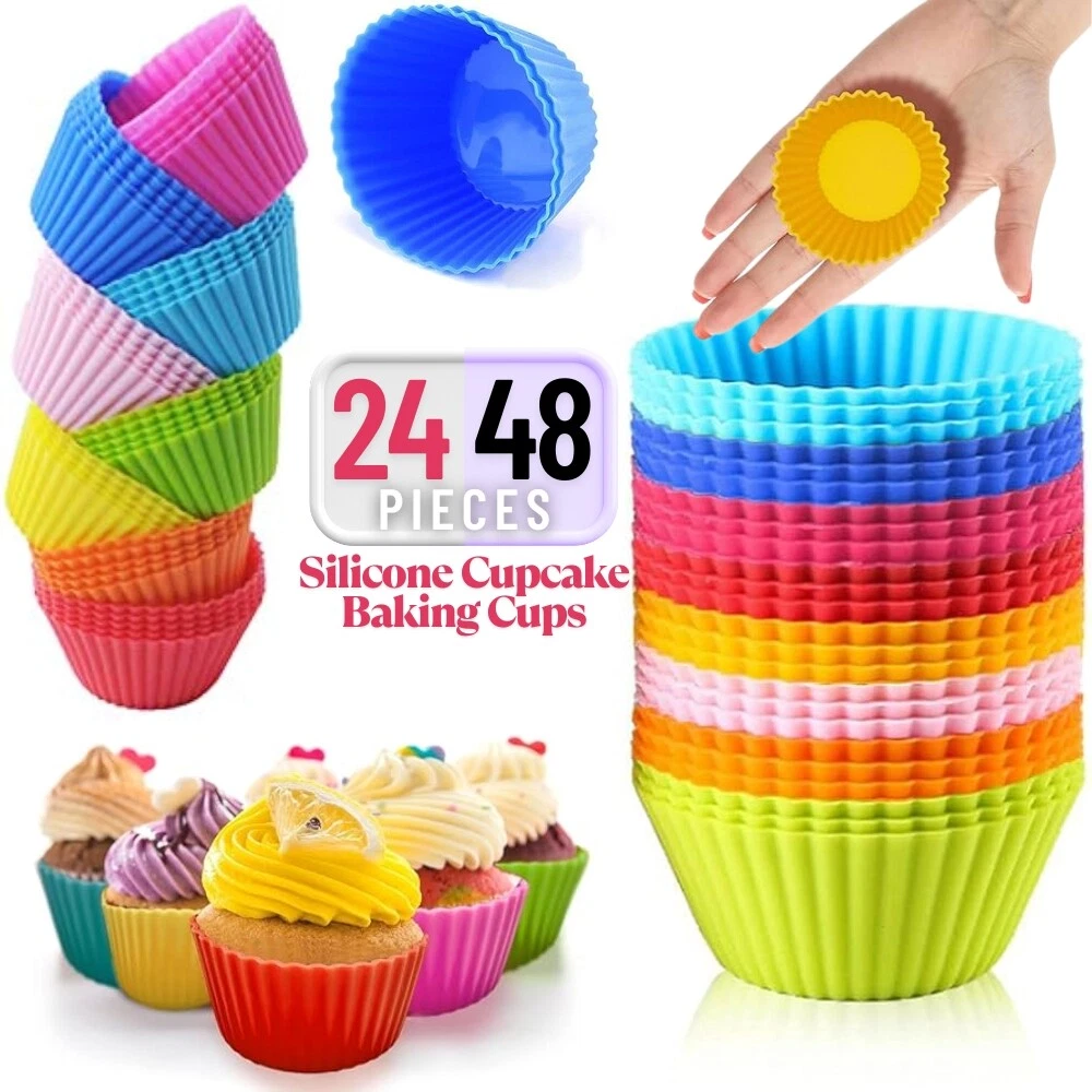 HARFINGTON 3-Pack Round Cake Pans 10 Inch - Nonstick Silicone Bakeware Molds