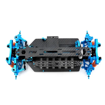 Upgraded Metal Alloy Carbon Fiber Chassis Frame Kit For TT02 TT-02 1/10 RC Car - Image 1 of 4