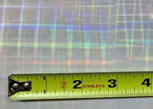 Small PLAID Pattern, holographic OVERLAY, with Adhesive, Lamination Grade - Picture 1 of 5