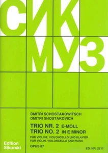Trio No. 2 Op 67 Score and Parts Ensemble Shostakovich NEW 050149890 - Picture 1 of 1
