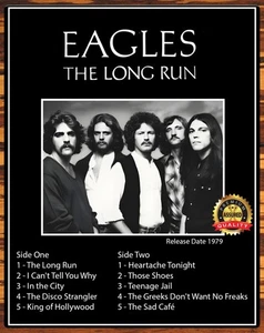 Eagles - The Long Run - Track List - Metal Sign 11 x 14 - Picture 1 of 4
