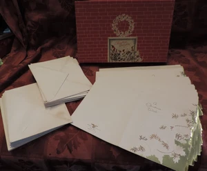 LOT OF 24 VINTAGE CHRISTMAS CARDS UNUSED IN THE BOX 1950'S W/FOIL HIGHLIGHTS - Picture 1 of 3