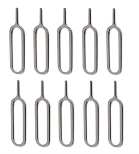 10 X Sim Card Pin Tool Tray Removal for iPhone iPad Samsung Mobile Phone Tablets - Picture 1 of 8