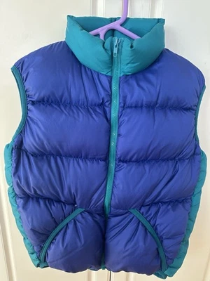 Feathered Friends Down Filled Helios Vest Cobalt Blue & Emerald Green - Image 1 of 4